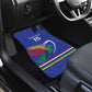 Namibia Rugby Custom Car Mats African Fish Eagle - Flag Colors
