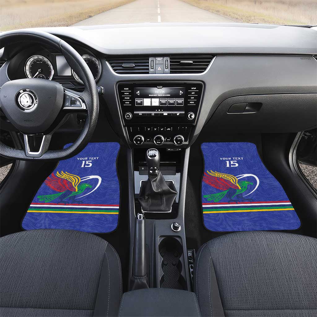Namibia Rugby Custom Car Mats African Fish Eagle - Flag Colors