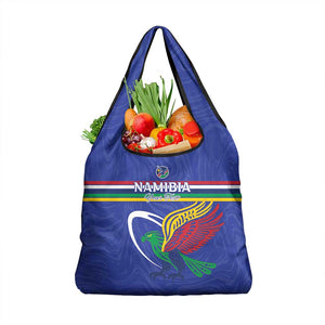 Namibia Rugby Custom Grocery Bag African Fish Eagle - Flag Colors