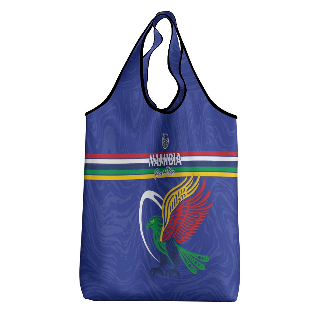 Namibia Rugby Custom Grocery Bag African Fish Eagle - Flag Colors