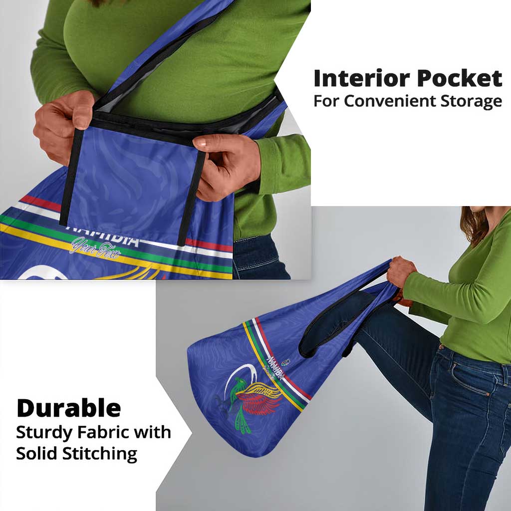 Namibia Rugby Custom Grocery Bag African Fish Eagle - Flag Colors