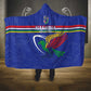 Namibia Rugby Custom Hooded Blanket African Fish Eagle - Flag Colors