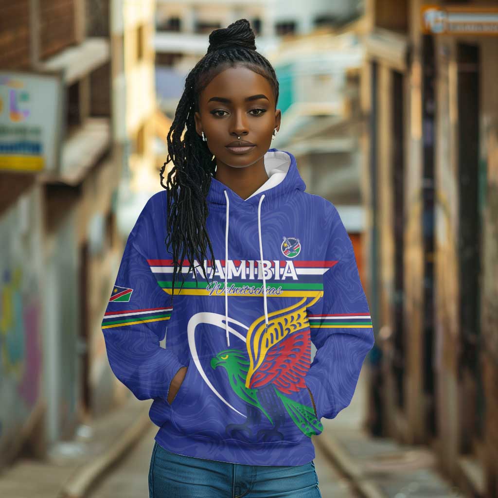 Namibia Rugby Custom Hoodie African Fish Eagle - Flag Colors