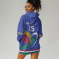 Namibia Rugby Custom Hoodie Dress African Fish Eagle - Flag Colors
