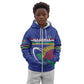 Namibia Rugby Custom Kid Hoodie African Fish Eagle - Flag Colors