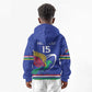 Namibia Rugby Custom Kid Hoodie African Fish Eagle - Flag Colors
