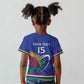 Namibia Rugby Custom Kid T shirt African Fish Eagle - Flag Colors