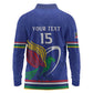 Namibia Rugby Custom Long Sleeve Polo Shirt African Fish Eagle - Flag Colors
