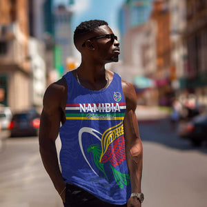 Namibia Rugby Custom Men Tank Top African Fish Eagle - Flag Colors