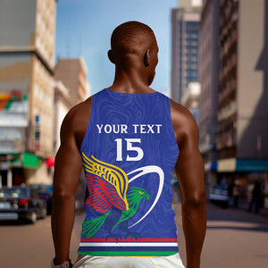 Namibia Rugby Custom Men Tank Top African Fish Eagle - Flag Colors