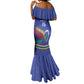 Namibia Rugby Custom Mermaid Dress African Fish Eagle - Flag Colors