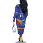 Namibia Rugby Custom Off The Shoulder Long Sleeve Dress African Fish Eagle - Flag Colors