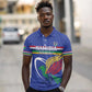 Namibia Rugby Custom Polo Shirt African Fish Eagle - Flag Colors