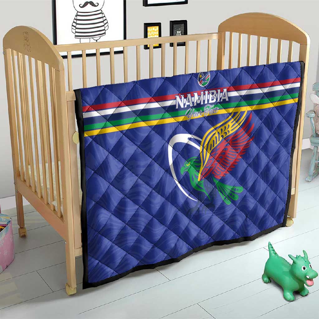 Namibia Rugby Custom Quilt African Fish Eagle - Flag Colors