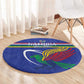 Namibia Rugby Custom Round Carpet African Fish Eagle - Flag Colors