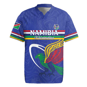 Namibia Rugby Custom Rugby Jersey African Fish Eagle - Flag Colors