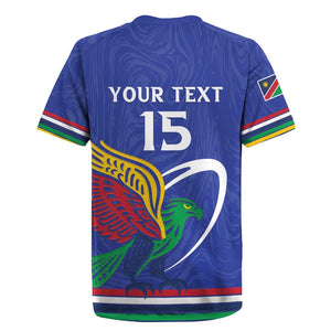 Namibia Rugby Custom Rugby Jersey African Fish Eagle - Flag Colors
