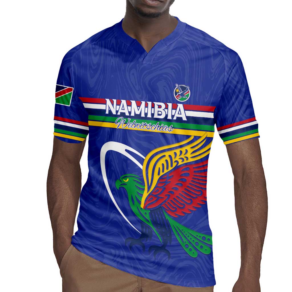 Namibia Rugby Custom Rugby Jersey African Fish Eagle - Flag Colors