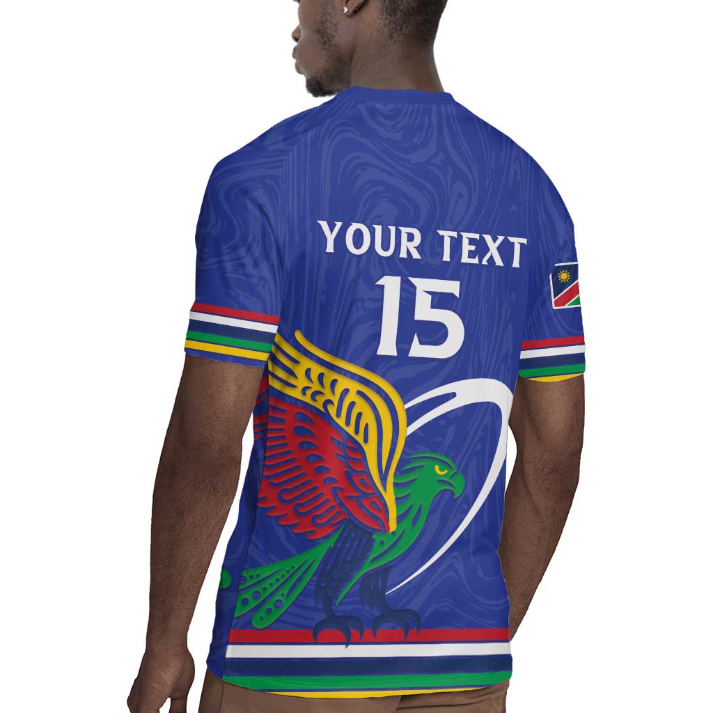Namibia Rugby Custom Rugby Jersey African Fish Eagle - Flag Colors