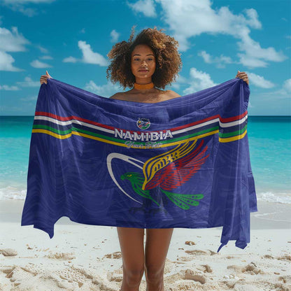 Namibia Rugby Custom Sarong African Fish Eagle - Flag Colors