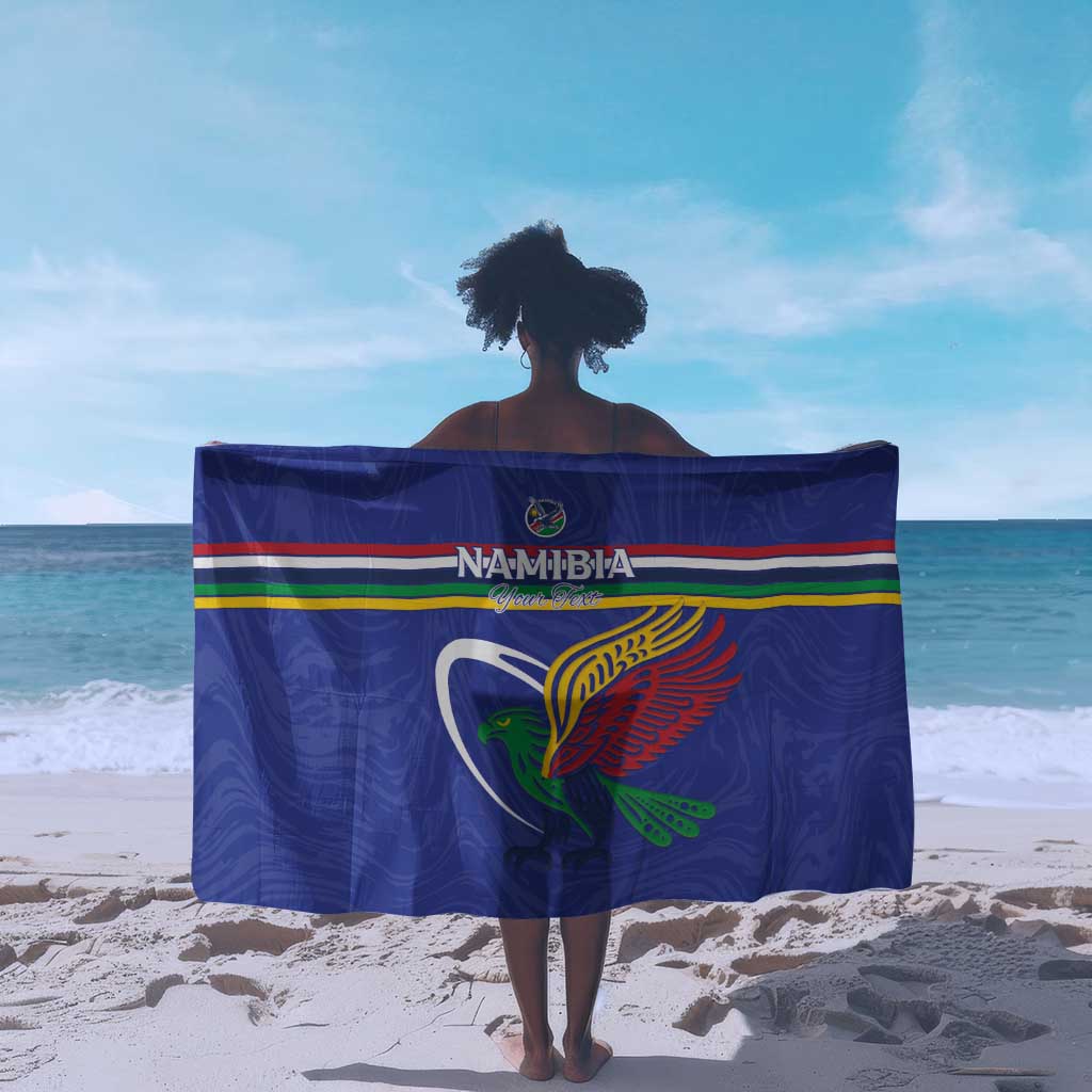 Namibia Rugby Custom Sarong African Fish Eagle - Flag Colors