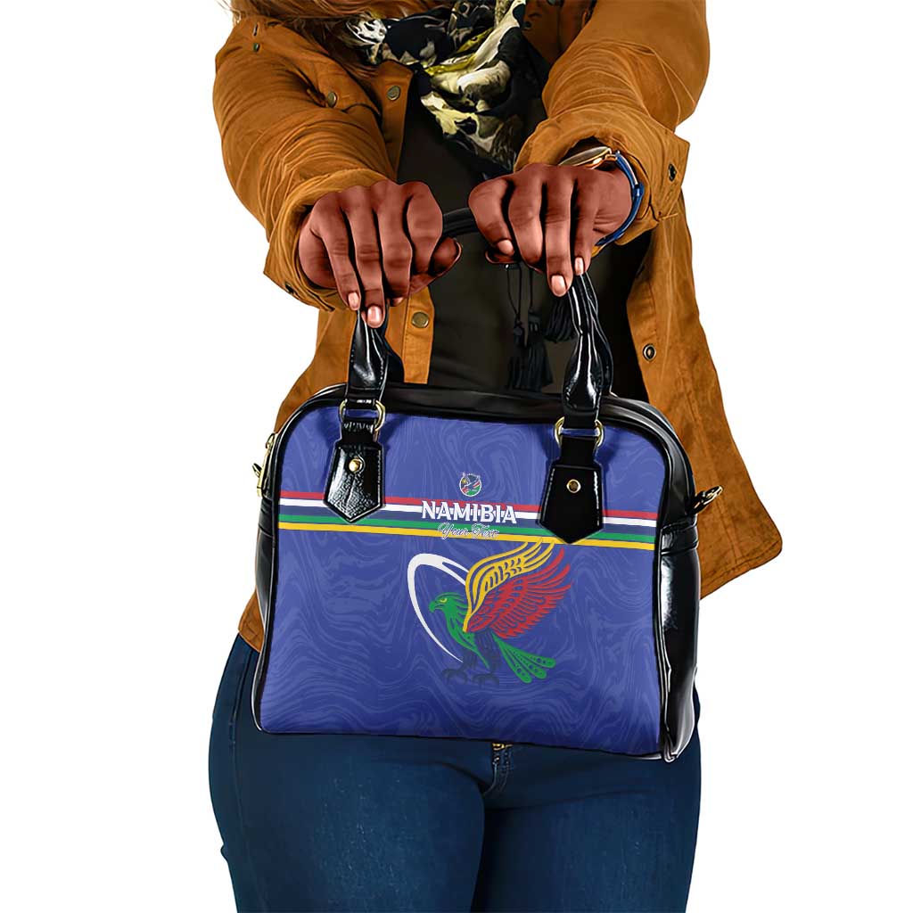 Namibia Rugby Custom Shoulder Handbag African Fish Eagle - Flag Colors