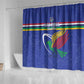 Namibia Rugby Custom Shower Curtain African Fish Eagle - Flag Colors
