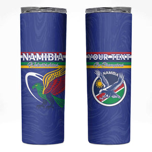 Namibia Rugby Custom Skinny Tumbler African Fish Eagle - Flag Colors