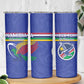 Namibia Rugby Custom Skinny Tumbler African Fish Eagle - Flag Colors