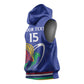 Namibia Rugby Custom Sleeveless Hoodie African Fish Eagle - Flag Colors - African Pride