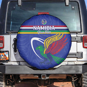 Namibia Rugby Custom Spare Tire Cover African Fish Eagle - Flag Colors