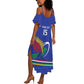 Namibia Rugby Custom Summer Maxi Dress African Fish Eagle - Flag Colors