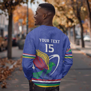Namibia Rugby Custom Sweatshirt African Fish Eagle - Flag Colors