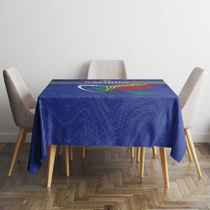 Namibia Rugby Custom Tablecloth African Fish Eagle - Flag Colors