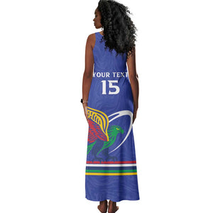 Namibia Rugby Custom Tank Maxi Dress African Fish Eagle - Flag Colors