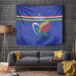 Namibia Rugby Custom Tapestry African Fish Eagle - Flag Colors