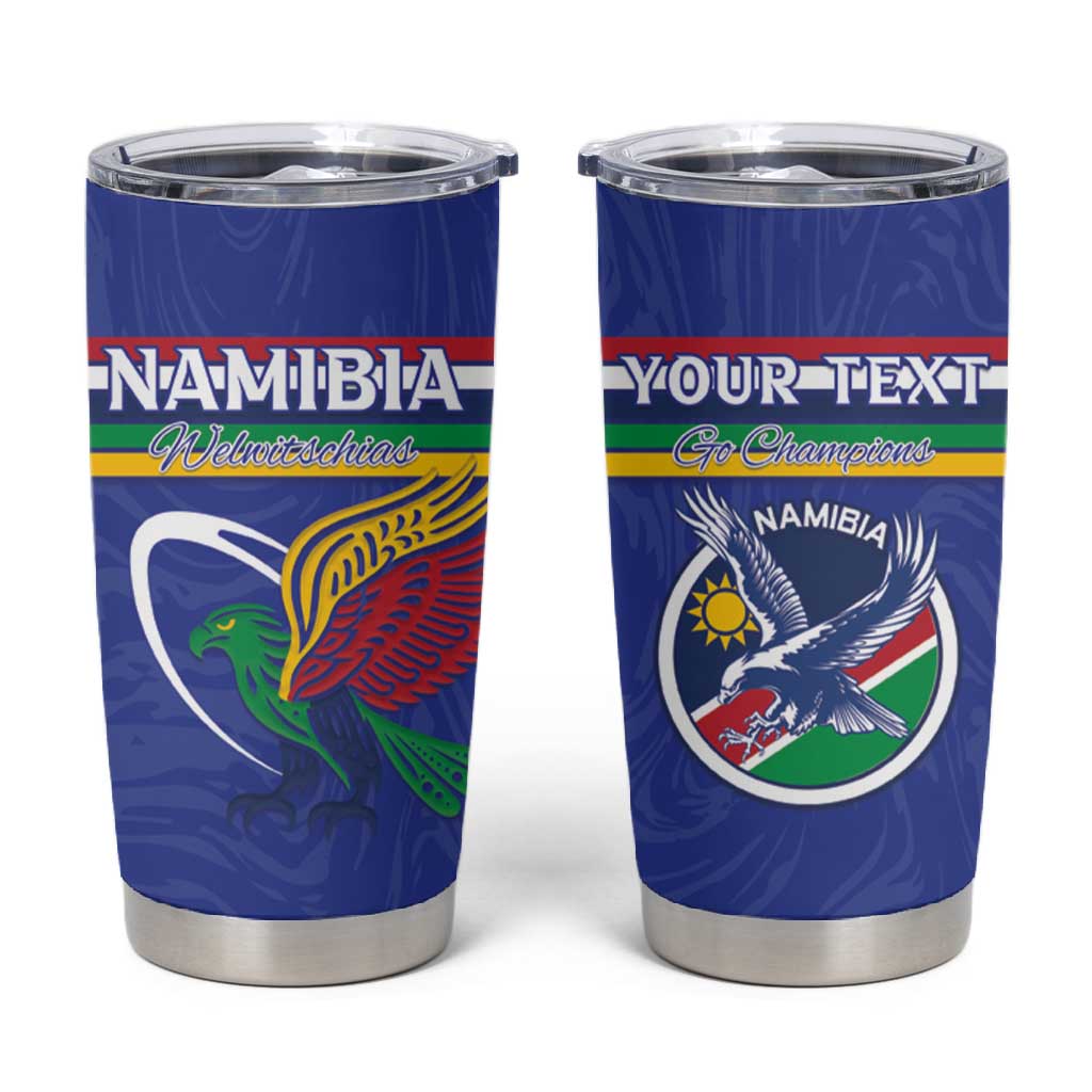 Namibia Rugby Custom Tumbler Cup African Fish Eagle - Flag Colors