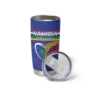 Namibia Rugby Custom Tumbler Cup African Fish Eagle - Flag Colors