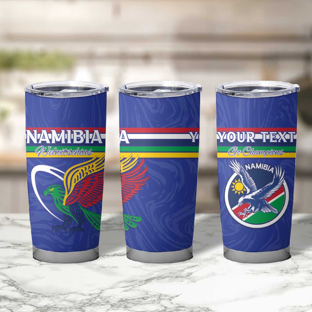 Namibia Rugby Custom Tumbler Cup African Fish Eagle - Flag Colors
