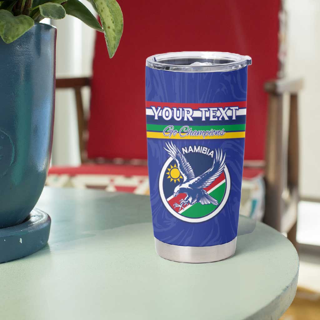 Namibia Rugby Custom Tumbler Cup African Fish Eagle - Flag Colors