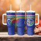 Namibia Rugby Custom Tumbler With Handle African Fish Eagle - Flag Colors