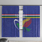 Namibia Rugby Custom Window Curtain African Fish Eagle - Flag Colors