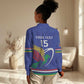 Namibia Rugby Custom Women Casual Shirt African Fish Eagle - Flag Colors