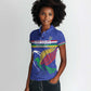 Namibia Rugby Custom Women Polo Shirt African Fish Eagle - Flag Colors