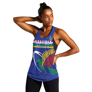Namibia Rugby Custom Women Racerback Tank African Fish Eagle - Flag Colors
