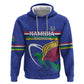 Namibia Rugby Custom Zip Hoodie African Fish Eagle - Flag Colors