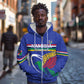 Namibia Rugby Custom Zip Hoodie African Fish Eagle - Flag Colors