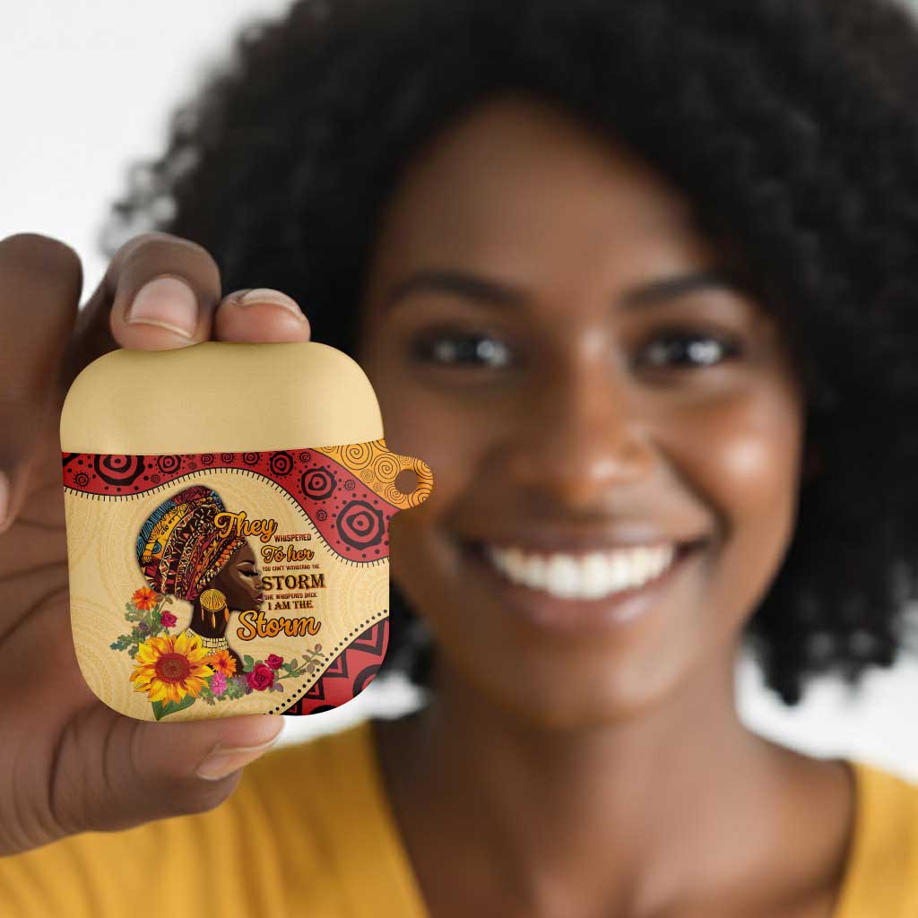 Black History Month AirPods Case African Woman Afro I Am The Storm