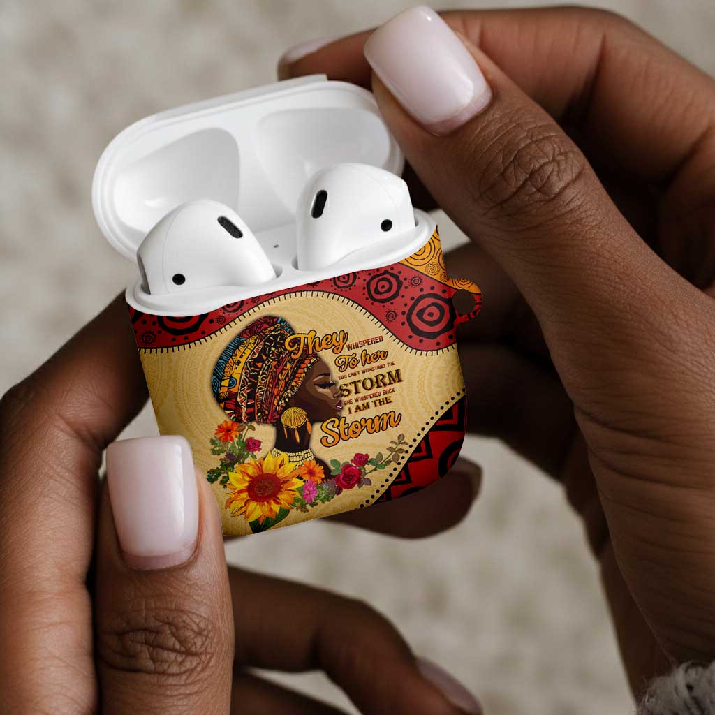 Black History Month AirPods Case African Woman Afro I Am The Storm