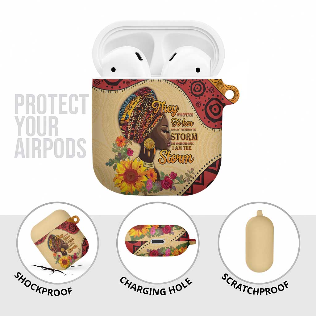 Black History Month AirPods Case African Woman Afro I Am The Storm